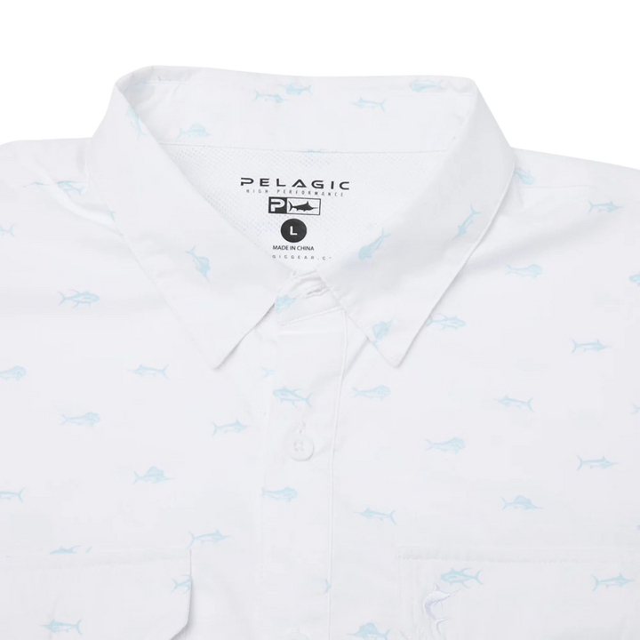 PELAGIC KEYS SS FISHING SHIRT - TINY WHITE FISH