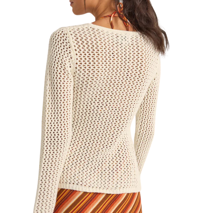 RHYTHM SEASHELL LONG SLEEVE TIE FRONT TOP