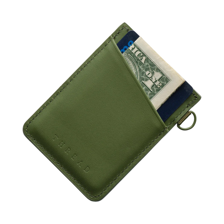 THREAD VERTICAL WALLET - OLIVE