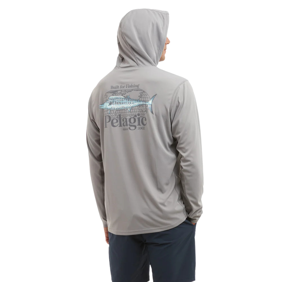 PELAGIC VAPORTEK HOOD - WORLDWIDE WAHOO GREY