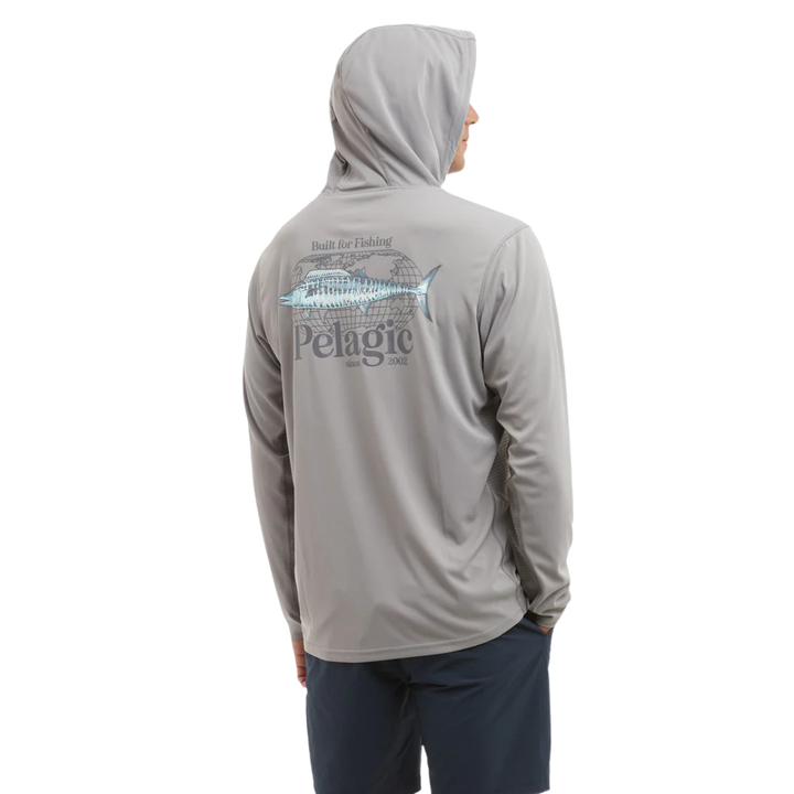 PELAGIC VAPORTEK HOOD - WORLDWIDE WAHOO GREY