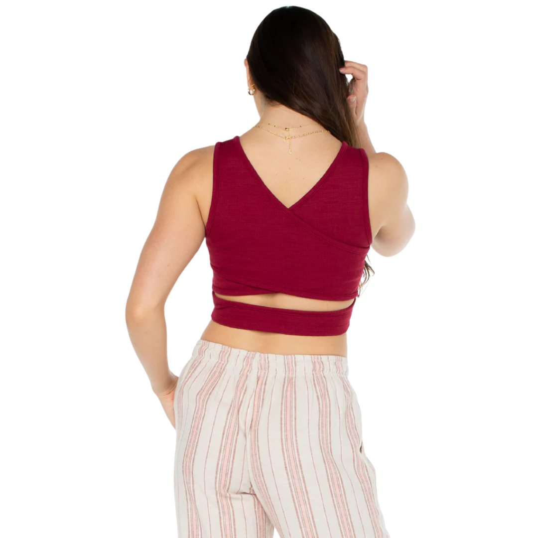 ROXY GOOD KEEPSAKE CROP TOP - RUMBA RED