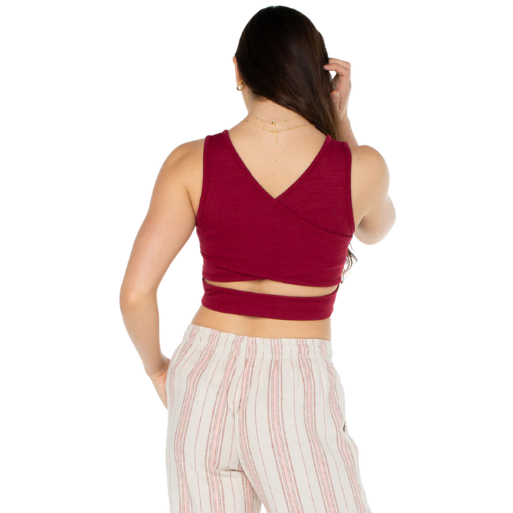 ROXY GOOD KEEPSAKE CROP TOP - RUMBA RED