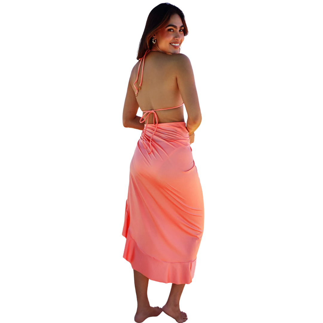 MARLEN SHIMMER SAMBA RUFFLED SARONG