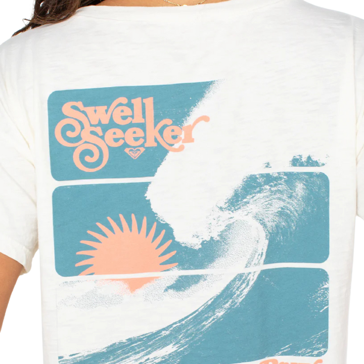 ROXY SWELL SEEKER T-SHIRT - EGRET