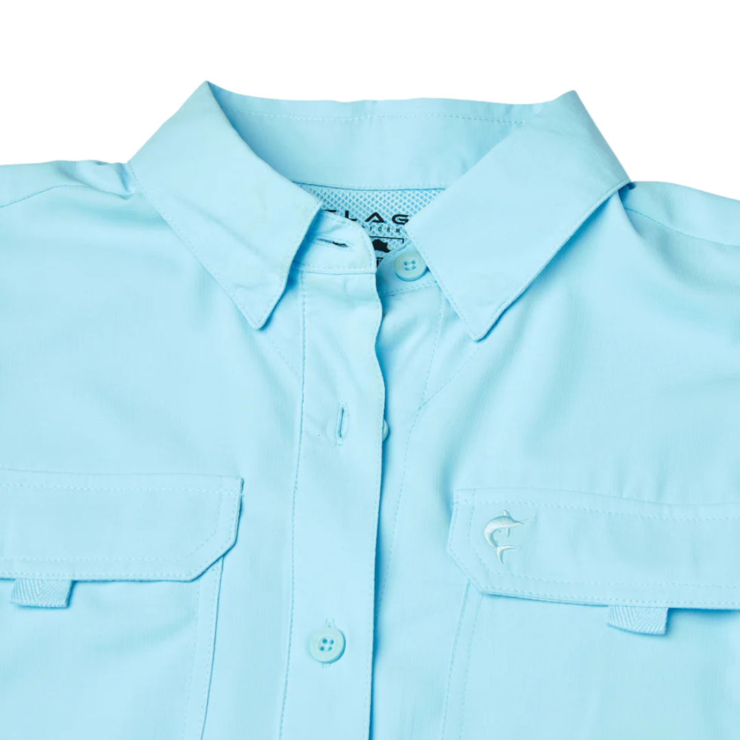 PELAGIC KEYS SS FISHING SHIRT - TAHITIAN BLUE