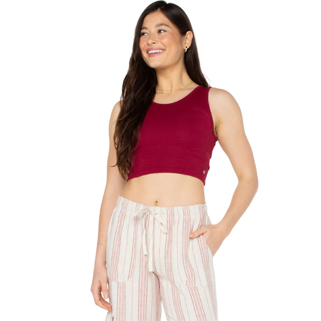 ROXY GOOD KEEPSAKE CROP TOP - RUMBA RED