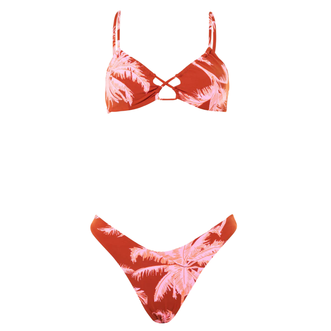 MAAJI- DARKRED PALMS SPLENDOUR BIKINI