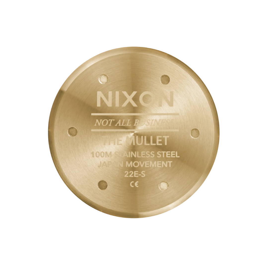 NIXON MULLET STAINLESS STEEL - GOLD/WHITE