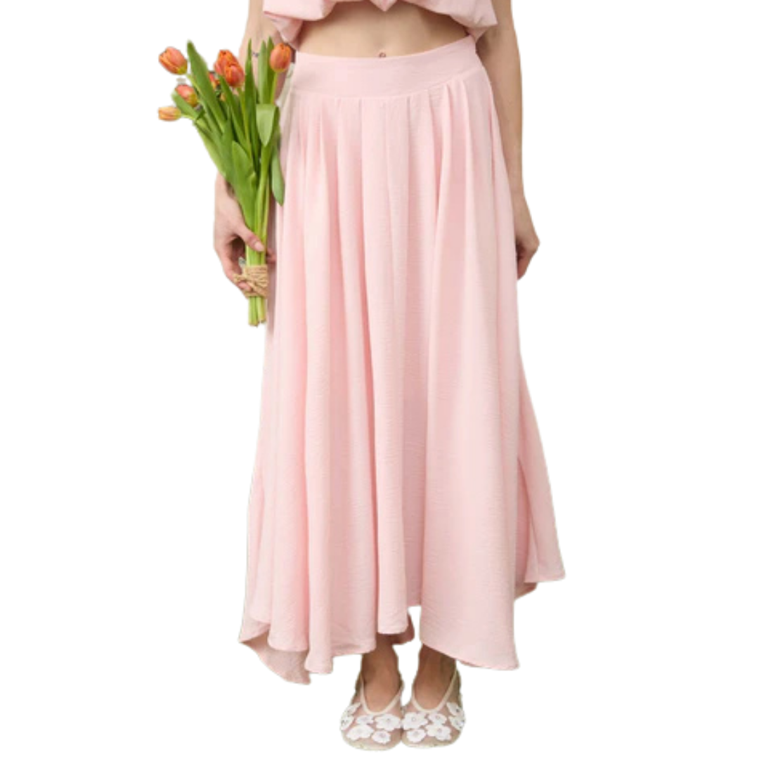 BLU PEPPER BOX PLEATED MIDI SKIRT