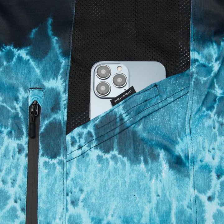 PELAGIC EXO-TECH RASHGUARD - PROP WASH TAHITI BLUE