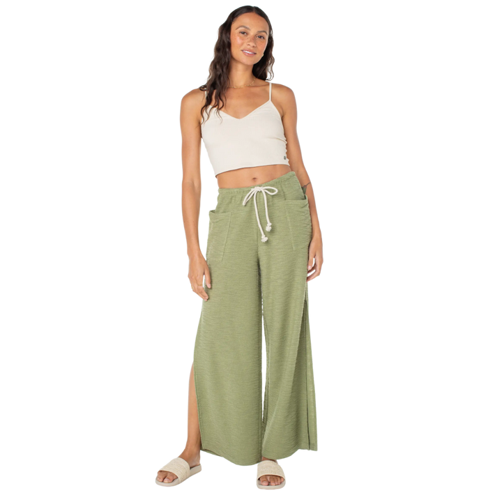 ROXY BEACH BREEZE PANT - OIL GREEN