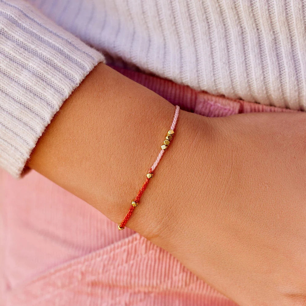 PURA VIDA PINK & RED DAINTY BRACELET