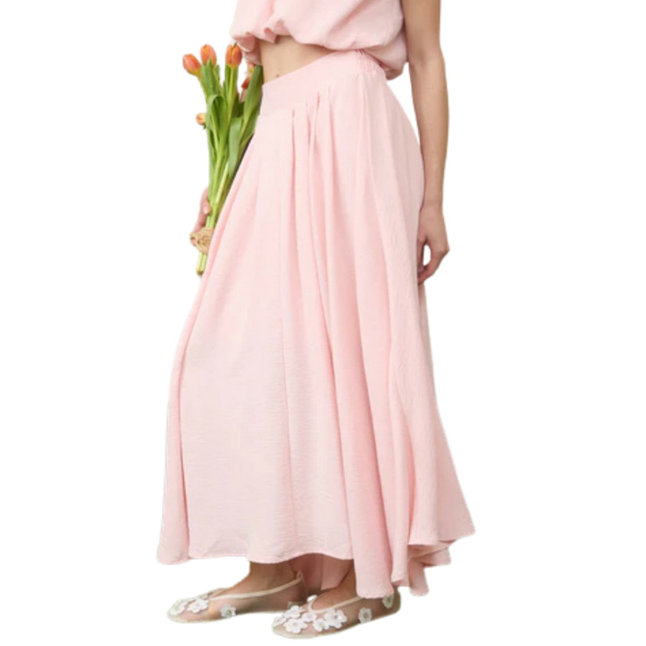 BLU PEPPER BOX PLEATED MIDI SKIRT