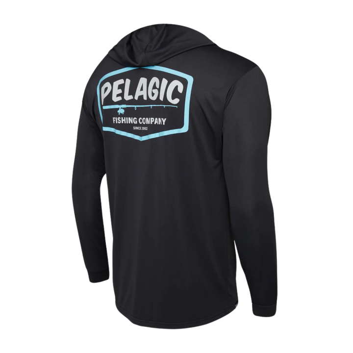 PELAGIC AQUATEK HOODED RASHGUARD - SPINNER BLACK