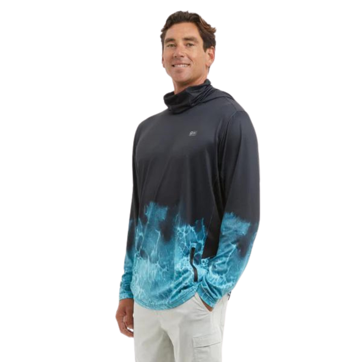 PELAGIC EXO-TECH RASHGUARD - PROP WASH TAHITI BLUE