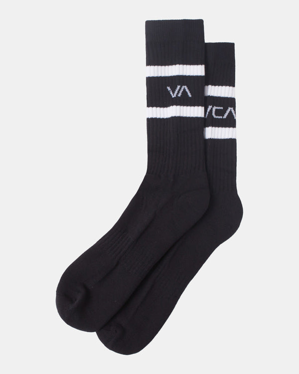 RVCA STRIPED CREW SOCKS 2 PACK