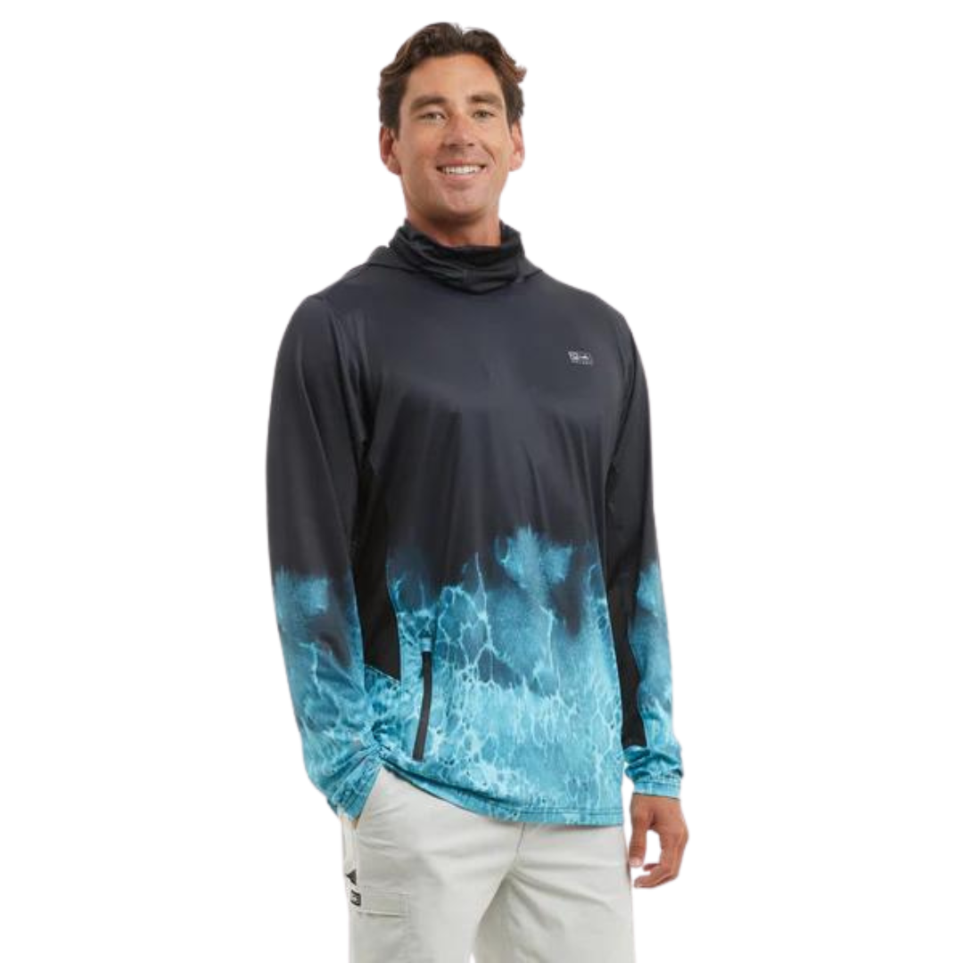 PELAGIC EXO-TECH RASHGUARD - PROP WASH TAHITI BLUE