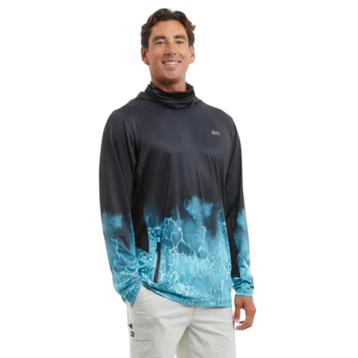 PELAGIC EXO-TECH RASHGUARD - PROP WASH TAHITI BLUE