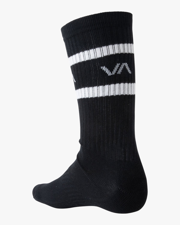 RVCA STRIPED CREW SOCKS 2 PACK