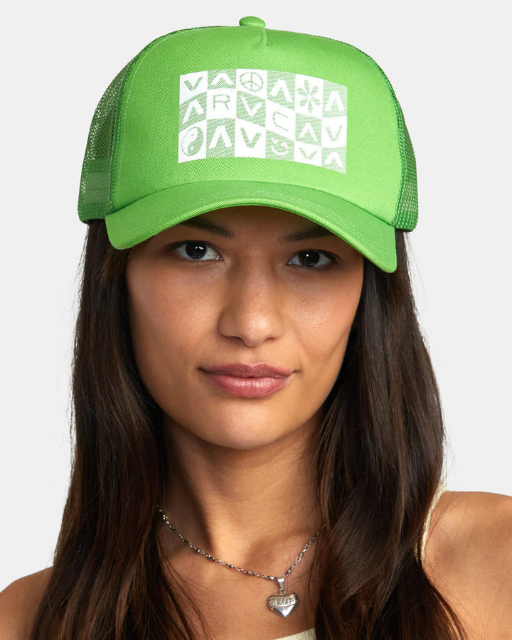 RVCA CHECKER TRUCKER HAT