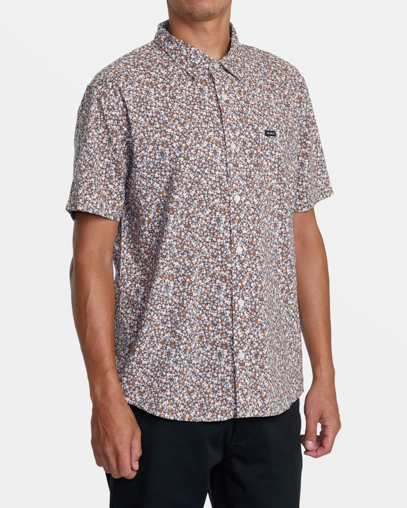 RVCA MICRO GARDEN SHORT SLEEVE WOVEN SHIRT