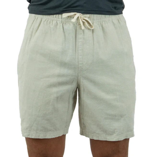 BLUE CHUNS ELASTIC LINEN SHORT