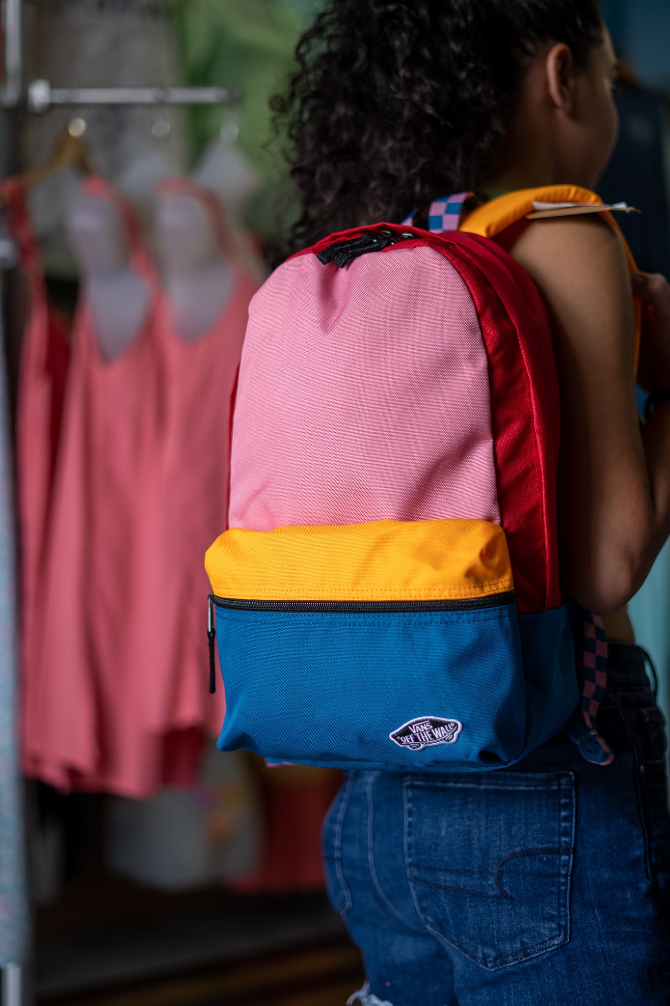 Vans off the wall rainbow outlet backpack