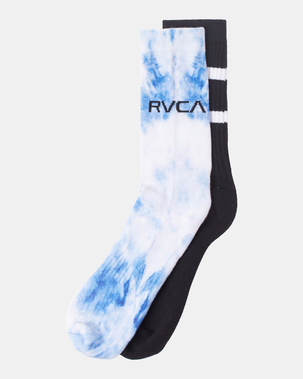 RVCA TIE DYE CREW SOCKS 2 PACK