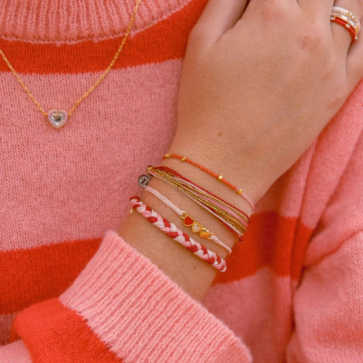 PURA VIDA PINK & RED DAINTY BRACELET