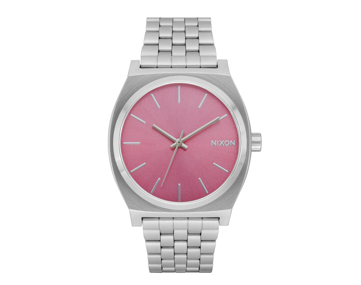 NIXON TIME TELLER - SILVER/PINK