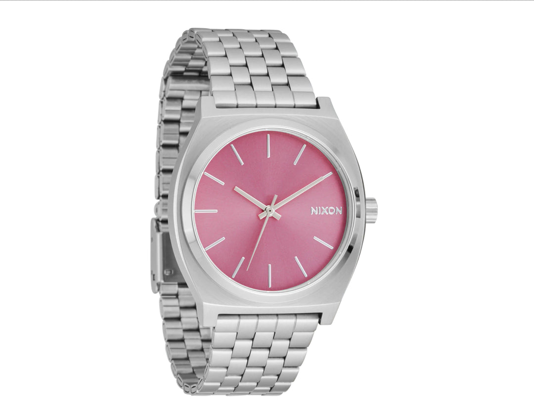 NIXON TIME TELLER - SILVER/PINK