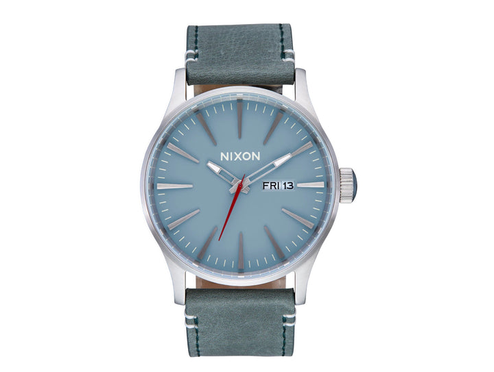 NIXON SENTRY LEATHER DUSTY BLUE