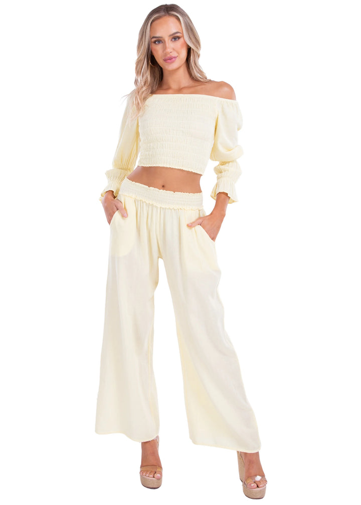 SEASPICE BABYYELLOW COTTON PANTS