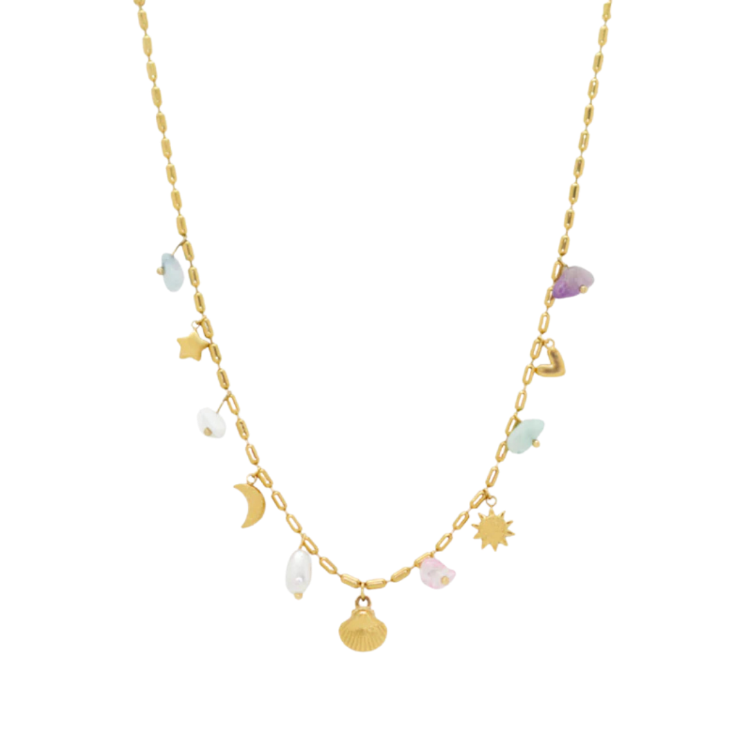 SALTY CALI COASTAL CHARMS NECKLACE