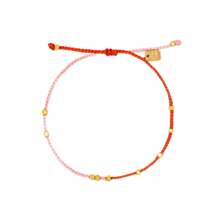 PURA VIDA PINK & RED DAINTY BRACELET