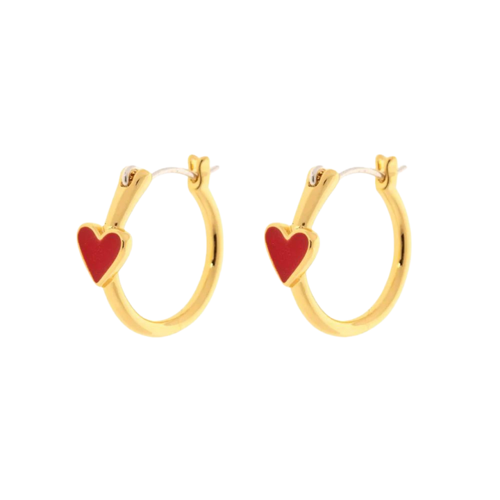 PURA VIDA HEART HOOP EARRINGS