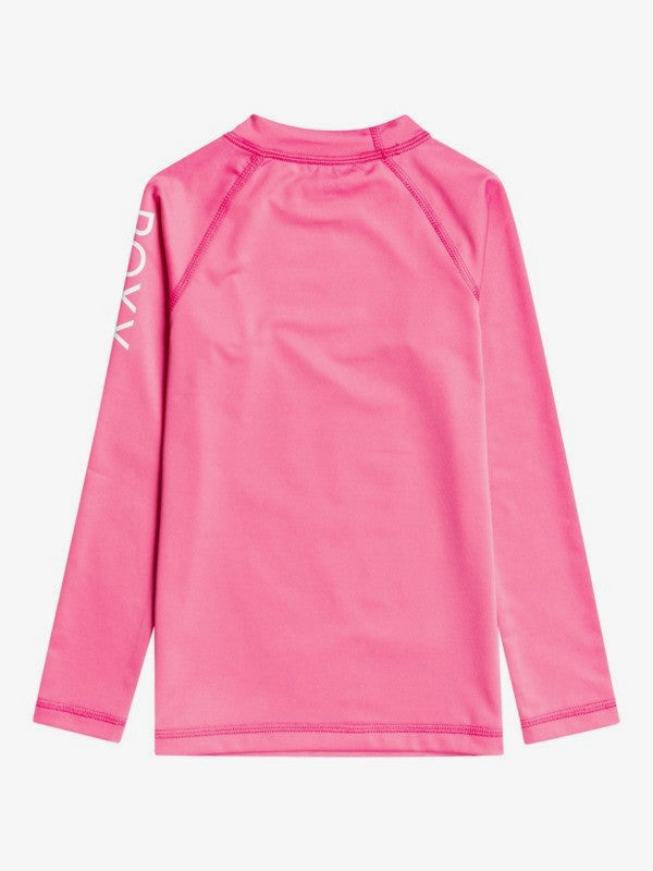 ROXY GIRL'S 2-7 WHOLE HEARTED LONG SLEEVE UPF 50 RASHGUARD