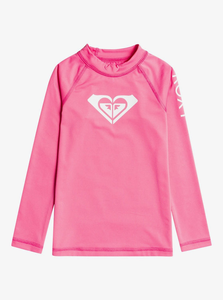 ROXY GIRL'S 2-7 WHOLE HEARTED LONG SLEEVE UPF 50 RASHGUARD